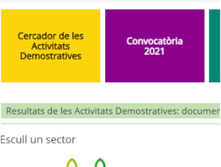 Activitats de demostració. Convocatòria 2023